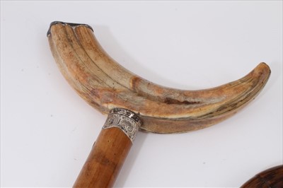 Lot 3687 - Victorian Malacca walking stick with silver