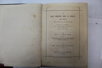 Lot 2443 - Rev. C. H. Evelyn White - The Great Domesday Book Ipswich, pub. Pawsey & Hayes, Ancient House, Ipswich 1885, limited top 250 copies, original cloth binding