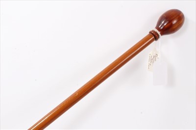 Lot 3676 - Novelty Pine pencil stick with detachable cover, shaft signed Matt Charlton, 93cm overall length