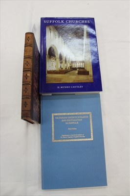 Lot 2450 - H Munro Cautley -Suffolk Churches, 4th revised edition 1975, with dust jacket and card sleeve, together with the supplement to the text - Anne Riches - Victorian Church Building and Restoration in...