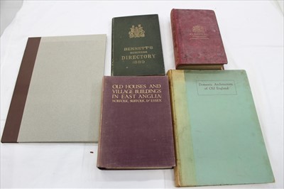 Lot 2458 - Dexter Morand - The Minor Architecture of Suffolk, London 1921, together with Basil Oliver - Old Houses and Village Buildings I East Anglia,. J G Harrod -Directory of Suffolk and Cambridgeshire 187...