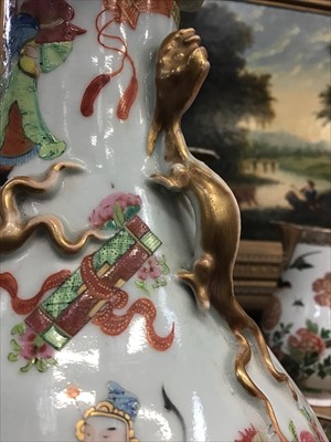 Lot 41 - 19th century Chinese porcelain vase, decorated in the Canton style with figures