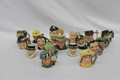 Lot 2176 - Seventeen Royal Doulton character jugs including The Engine Driver D6823, The Fireman D6839, The Red Queen D6859 and The Poacher