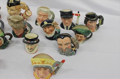 Lot 2176 - Seventeen Royal Doulton character jugs including The Engine Driver D6823, The Fireman D6839, The Red Queen D6859 and The Poacher