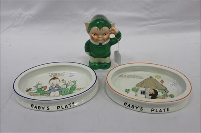 Lot 2180 - Mabel Lucie Attwell for Shelley China - Nursery ware boo boo pixie and two babies plates (3)