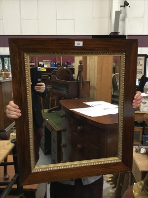 Lot 899 - Victorian Rosewood veneered frame with gilt slip and mirrored glass plate