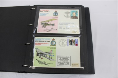 Lot 2660 - Stamps selection of covers in albums including RAF interest (some signed) World War II covers and mint stamps, Aircraft Thematic etc (8 albums)