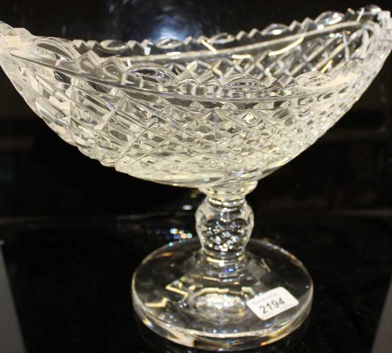Lot 2194 - Large and impressive Waterford crystal oval-form centrepiece