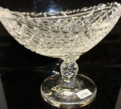 Lot 2194 - Large and impressive Waterford crystal oval-form centrepiece