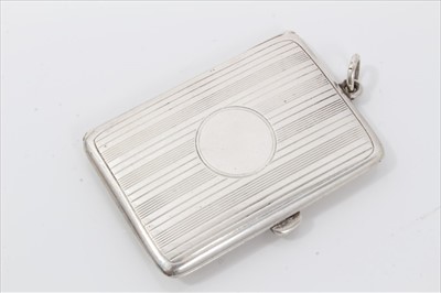 Lot 3401 - Six Edwardian and later silver matchbox holders , silver stamp box, inkwell and silver locket