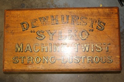 Lot 3772 - Dewhurst's 'Silko' sign written oak two drawer cabinet.