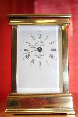 Lot 3826 - L'Epee brass carriage clock