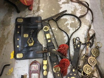 Lot 3802 - Large collection of antique horse tack