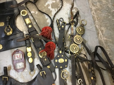 Lot 3802 - Large collection of antique horse tack