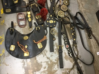 Lot 3802 - Large collection of antique horse tack