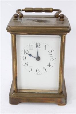 Lot 3859 - Brass cased carriage clock