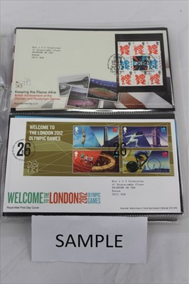 Lot 2598 - Stamps GB Selection of FDCs, presentation pack coin covers etc plus Olympic booklets etc