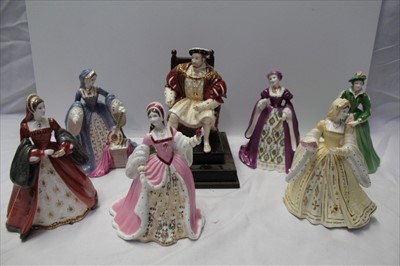 Lot 896 - Wedgwood figures Henry VIII and his wives