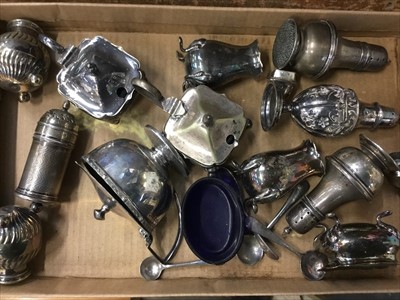 Lot 659 - of silver and plated condiments