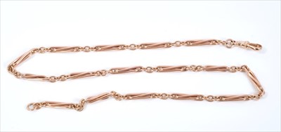Lot 363 - Edwardian-style 9ct rose gold necklace/chain