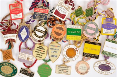 Lot 801 - Collection of enamel racing badges, Cheltenham