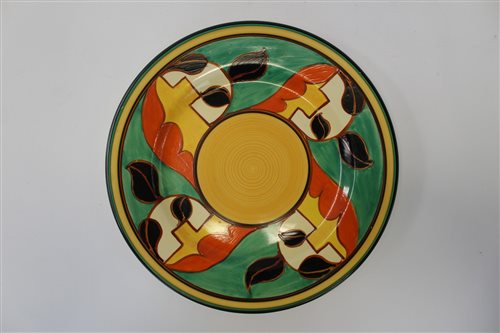 Lot 2003 - Clarice Cliff hand-painted Fantasque plate,...