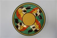 Lot 2003 - Clarice Cliff hand-painted Fantasque plate,...