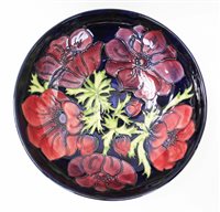 Lot 2005 - Moorcroft pottery bowl decorated in the Poppy...