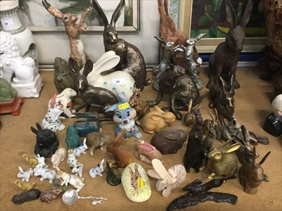 Lot 89 - Large collection of assorted Hare ornaments