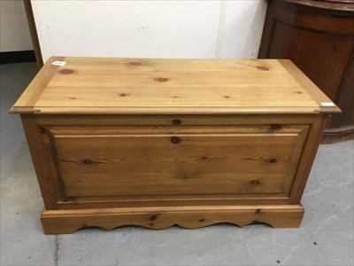 Lot 810 - Modern pine blanket chest