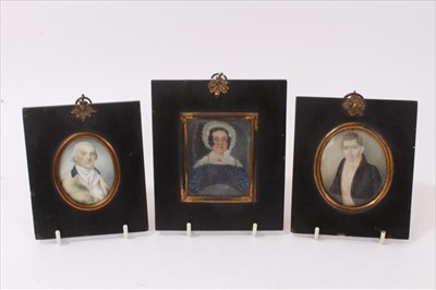 Lot 773 - Three 18th / 19th Century portrait miniatures