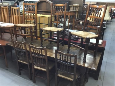 Lot 816 - Set of six early 19th century style spindle back chairs