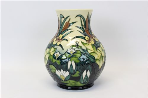 Lot 2009 - Moorcroft pottery vase decorated in the Larnia...