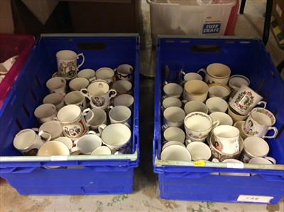 Lot 414 - Large quantity Royal Commemorative mugs and cups