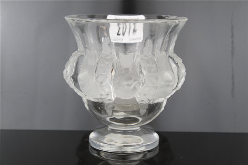 Lot 2012 - Lalique crystal Dampierre vase decorated with...