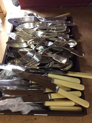 Lot 403 - Silver plated cutlery and flatware