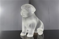 Lot 2014 - Lalique crystal model dog - Sitting puppy,...