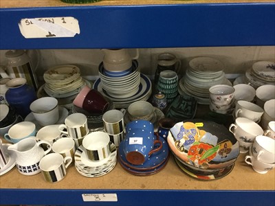 Lot 97 - Large quantity of vintage china tea ware and ornaments to include an Art Deco tea set, Poole pottery etc