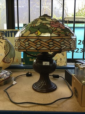 Lot 201 - Tiffany style lamp