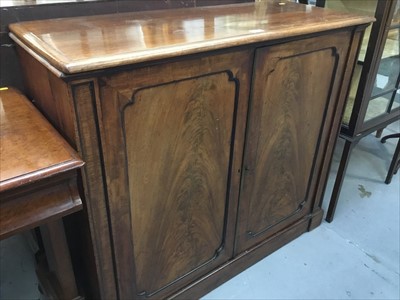 Lot 832 - 19th century mahogany cupboard enclosed by two panel doors