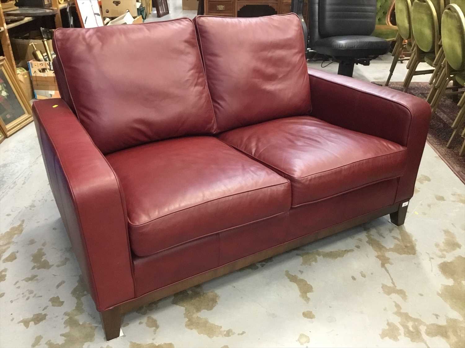 Lot 830 - MultiYork Leather two seater settee