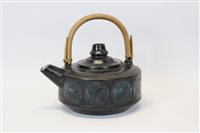 Lot 2022 - Rare Troika pottery teapot with original...