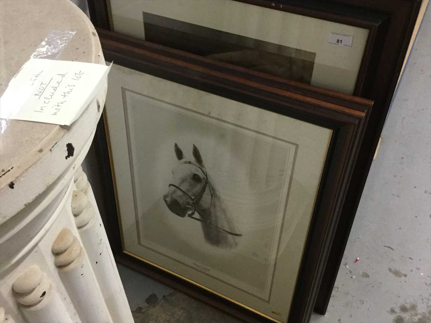 Lot 81 - A.J. Gadd signed limited edition prints of Desert Orchid and Red Rum, together with another horse print (3)