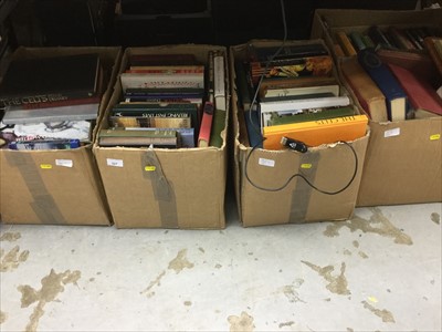 Lot 327 - Five boxes of assorted books to include Shooting and Field Sports related (5 boxes)