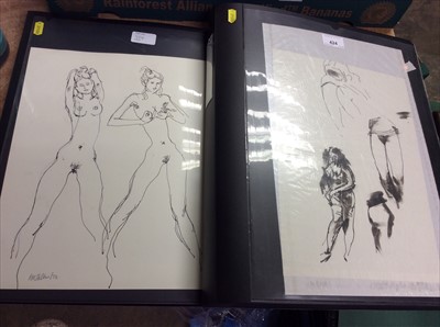 Lot 424 - Peter Collins (1923-2001) - Two A3 portfolios of mainly figurative studies including drawings from the 1950s- 1980s