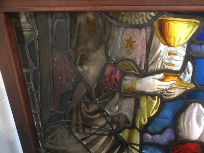 Lot 621 - Large 19th century stained glass panel