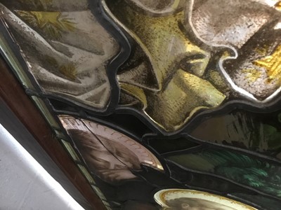 Lot 621 - Large 19th century stained glass panel