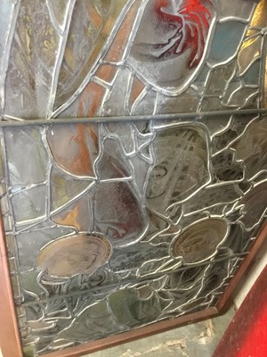 Lot 621 - Large 19th century stained glass panel