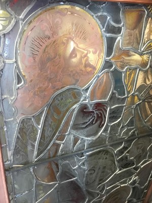 Lot 621 - Large 19th century stained glass panel