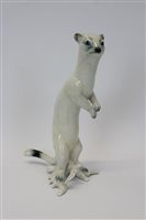 Lot 2033 - Karl Ens porcelain model of a stoat, 23.5cm high